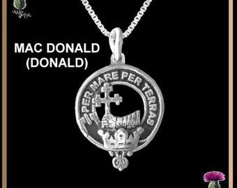 MacDonald Donald Clan Crest Scottish Pendant CLP02