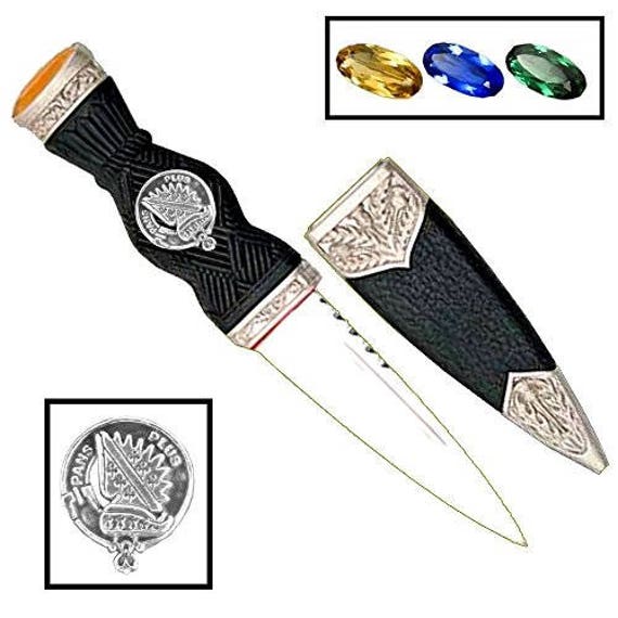 Marr Clan Crest Sgian Dubh, Scottish Knife