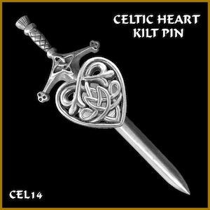 Celtic Heart Kilt pin