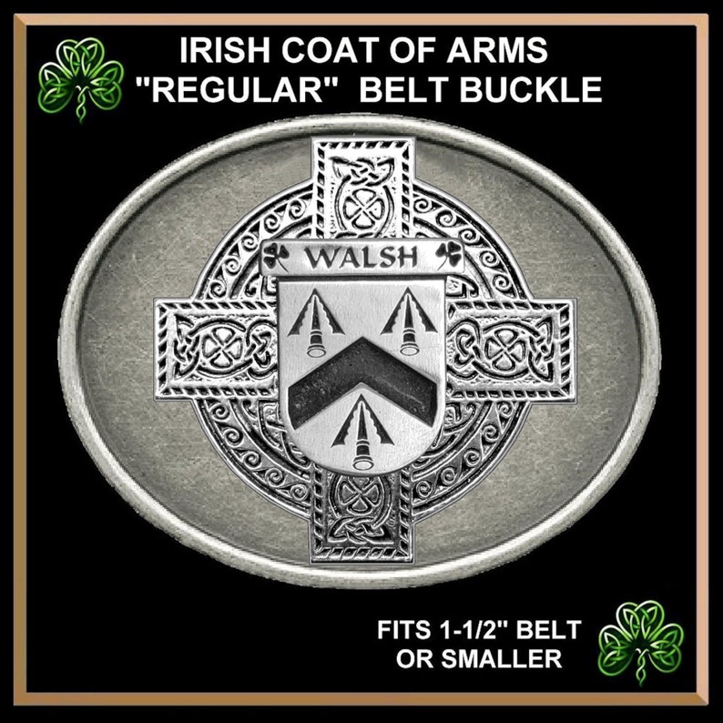 Walsh Irish Coat of Arms Regular Buckle