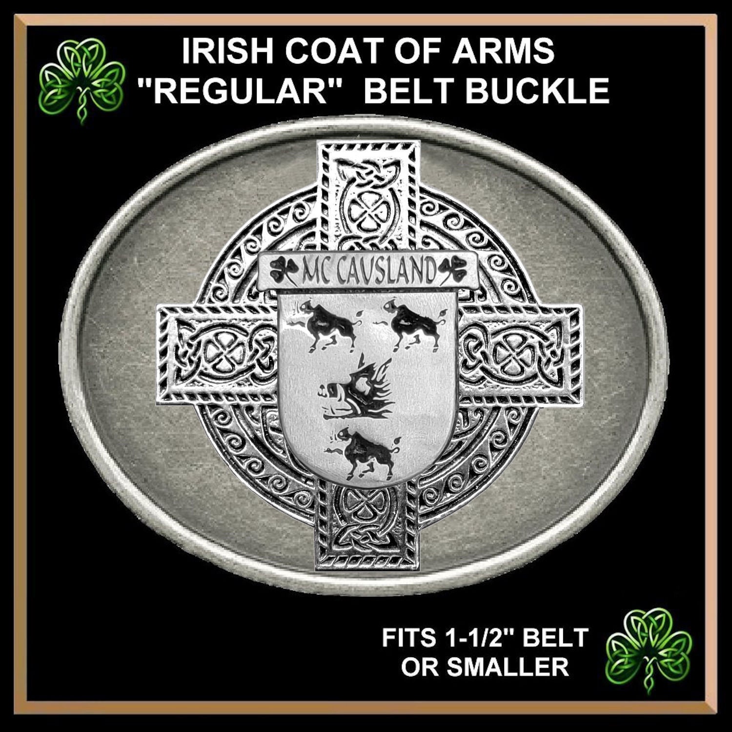 McCausland Irish Coat of Arms Interlace Kilt Buckle - agrohort.ipb.ac.id