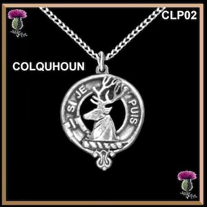 Pendentif écossais avec écusson du clan Colquhoun CLP02