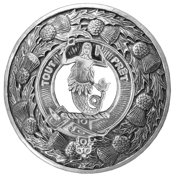 MacIntosh Clan Crest Scottish Thistle Brooch