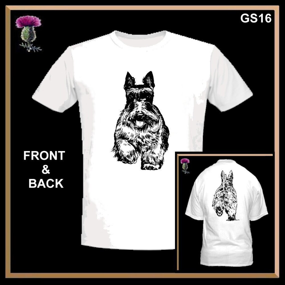 Scottie Dog Tshirt Scottish Terrier GS16 All Sizes Etsy