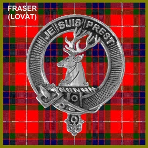 Outlander Inspired Fraser Clan Crest Scottish Cap Badge CB02