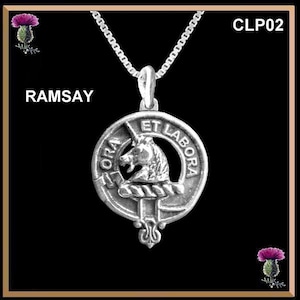 Ramsay Clan Crest Scottish Pendant CLP02 image 1