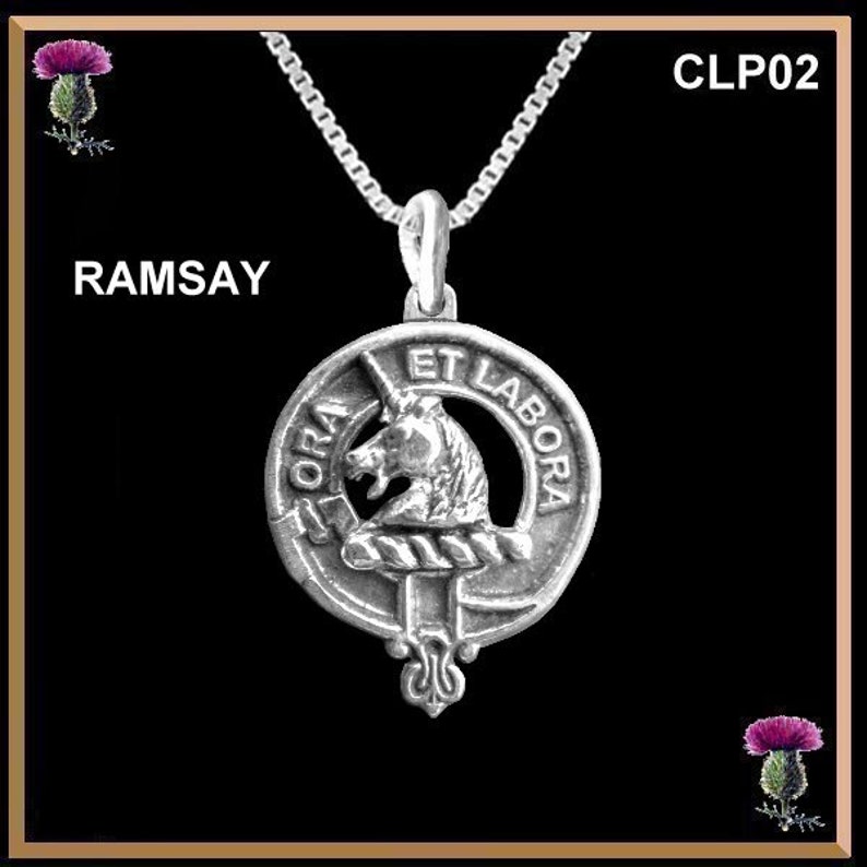 Ramsay Clan Crest Scottish Pendant CLP02 image 1