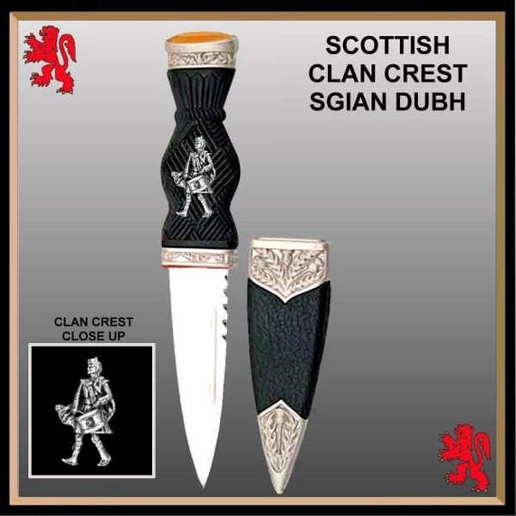 Snare Drummer Sgian Dubh, Highland Drummer Sterling Silver