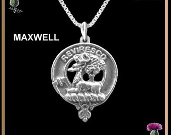 Maxwell  Clan Crest Scottish Pendant CLP02