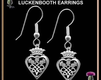 Three Thistles Tiny Luckenbooth Earrings LUK11ERH