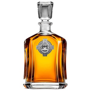 Flaherty Irish Dublin Coat of Arms Badge Decanter