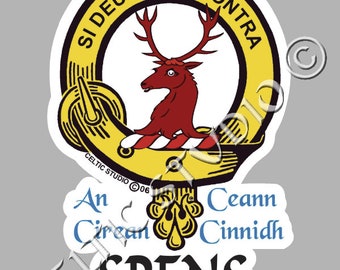 Spens Clan Crest Decal | Custom Scottish Heritage Car & Laptop Stickers