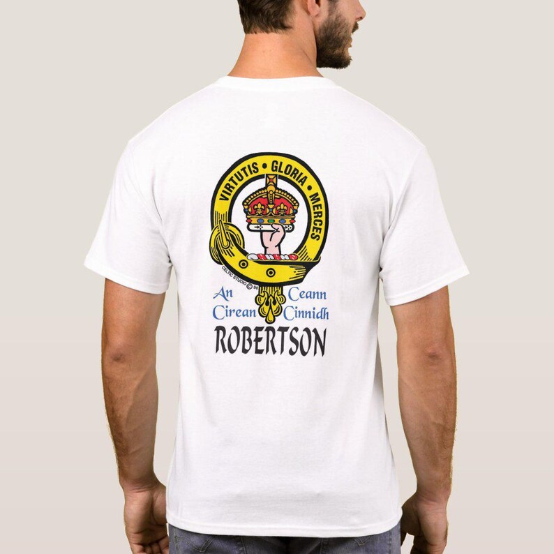 Robertson Scottish Clan Crest Full T-shirt, Family Crest Shirt - Etsy ...