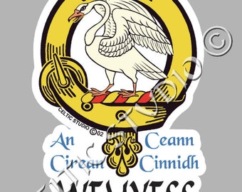 Wemyss Clan Crest Decal | Custom Scottish Heritage Car & Laptop Stickers