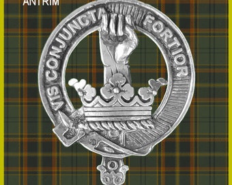 MacDonnell Antrim Clan Crest Scottish Cap Badge CB02