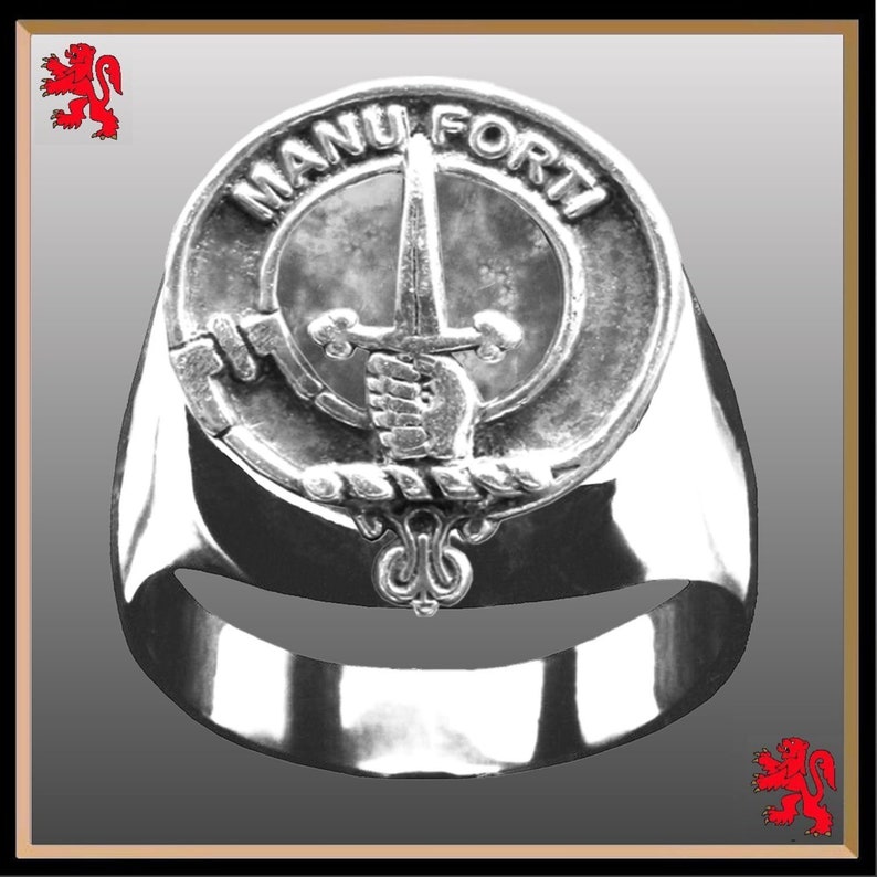 MacKay Scottish Clan Crest Ring GC100 Sterling Silver and Etsy