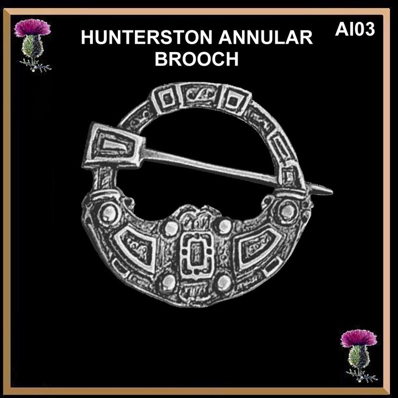 Hunterston Scottish Brooch Annular Sterling Silver image 1