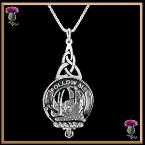 Campbell Breadalbane Clan Crest Interlace Drop Pendant