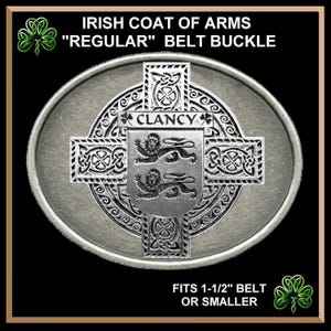 Clancy Irish Coat of Arms Regular Buckle