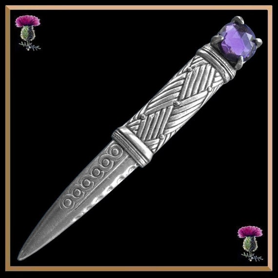 Sgian Dubh Pewter Kilt Pin Regimental Design