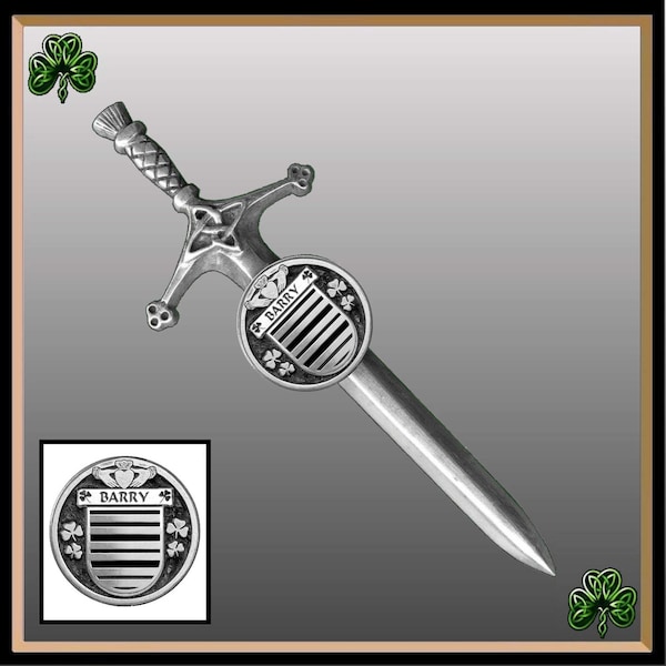 Barry Irish Coat of Arms Disk Kilt Pin