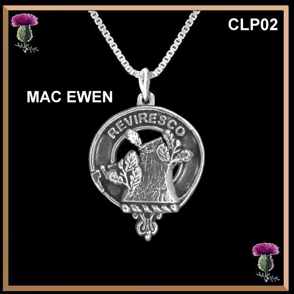 MacIain Clan Crest Double Drop Pendant ~ CLP03