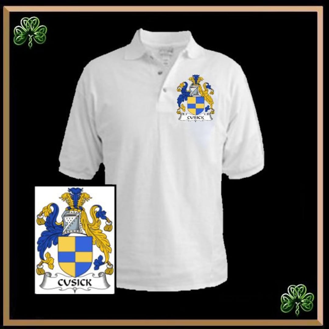 Irish Coat of Arms Golf Shirt All Names Etsy