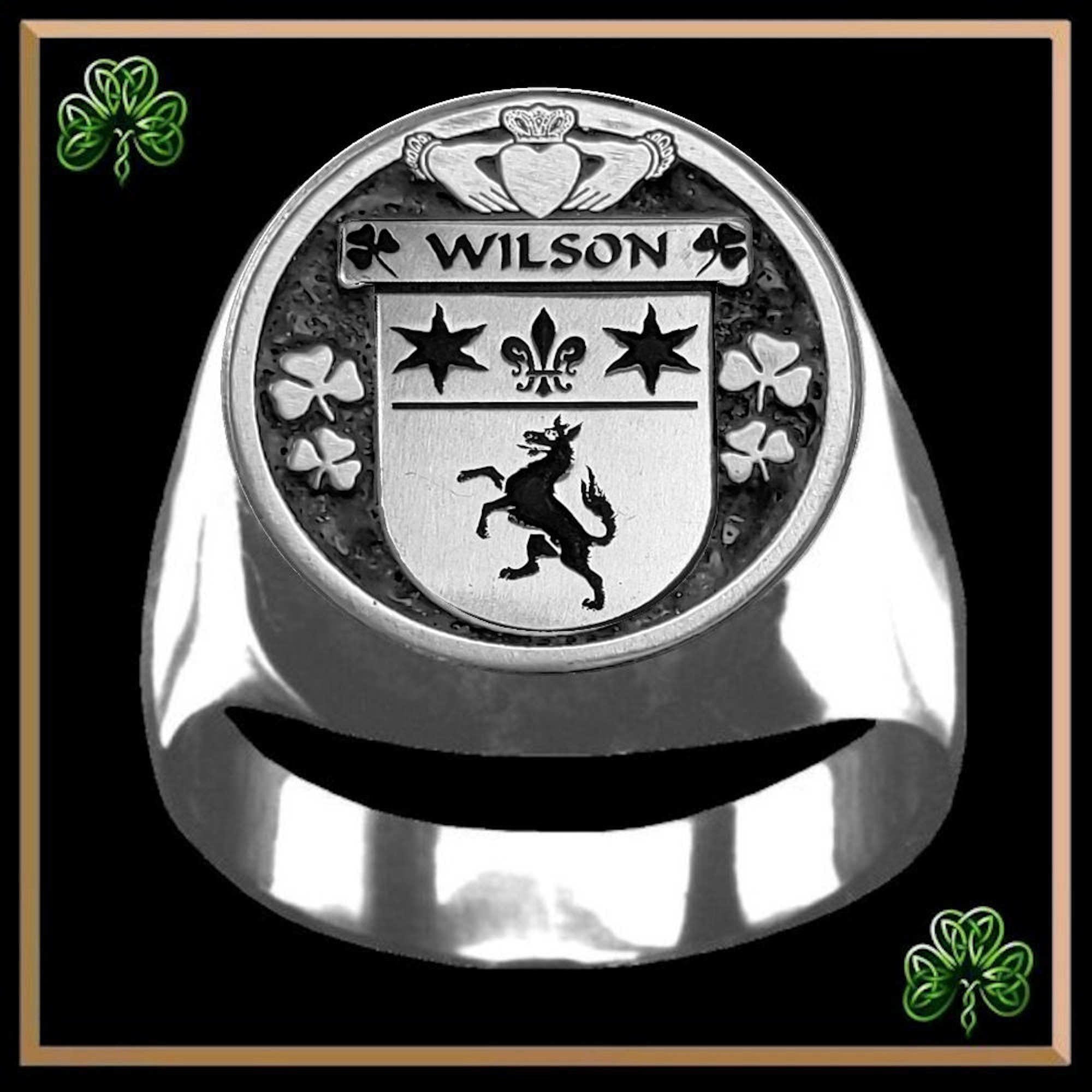 Wilson Irish Coat Of Arms Gents Ring Ic100 - Etsy Uk