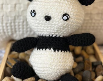 Crochet Panda Plush, Handmade Amigurumi, Gift for Kids