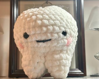 Handmade Crochet Tooth Plushie, Dentist Gift