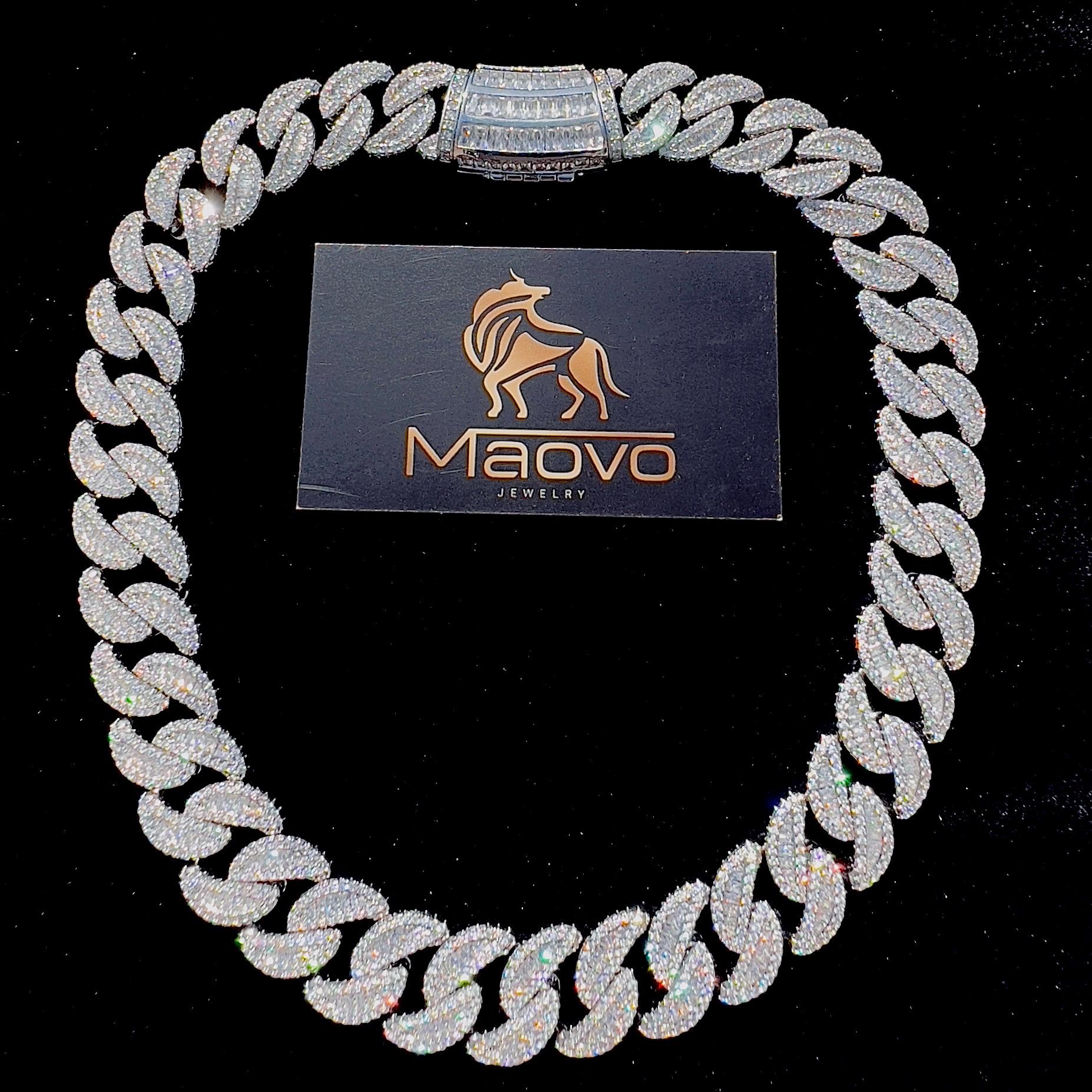 Ice Out 20 Inch Cuban Link Chain With Custom Pendant - Etsy