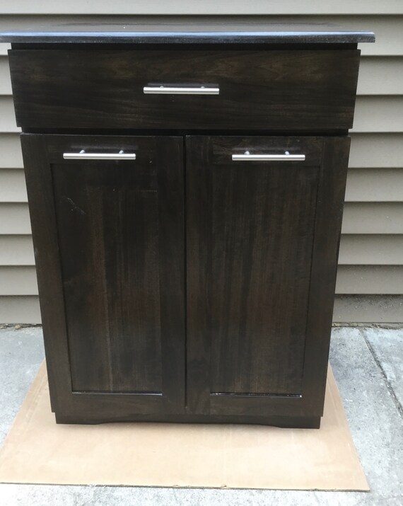 Tilt Out Two Door With Drawer Side By Side Recycle And Trash Etsy