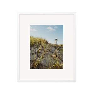 Cape Cod Race Point Light House Fine Art Photographic Print Matted Frame