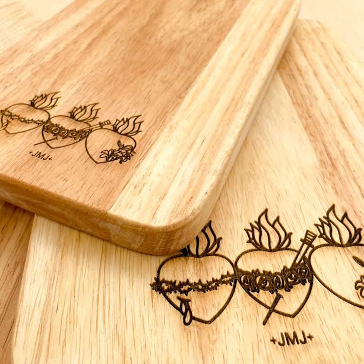 3 Heart Charcuterie Board, Holy Family, Catholic, Jesus, Mary, Joseph, Wedding Gift, Housewarming, Charcuterie, Catholic Home Decor - Etsy