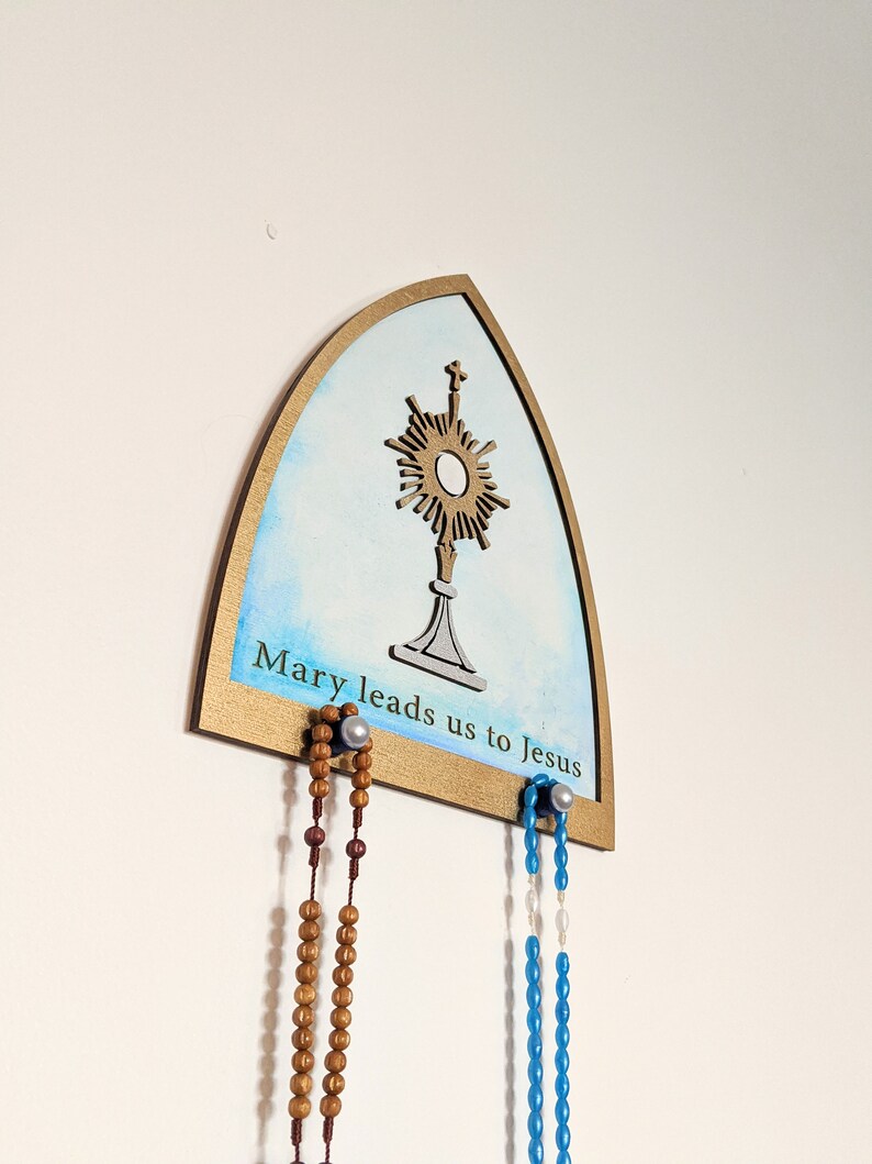 Catholic Rosary Hanger /hail Mary/ Family Rosary Hanger/ | Etsy