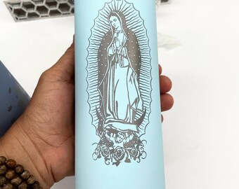 Guadalupe, 20oz tumbler, Our Lady of Guadalupe, Mexican, Juan Diego,  soft matte tumbler, tumbler with straw