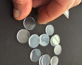 50pc Thin Round Plastic Bumper 3/4"D, Anti- slip, Thick 3/64 in, For Glass Table, Tabletop Anti-Slip Pads Non-Adhesive Soft Rubber Gaskets