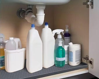 Waterproof Silicone Under Sink Mat Drip Tray Liner for Kitchen & Bathroom Cabinets, Easy-to-Clean  Protector, Choose by Fit Size