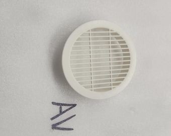 Round Vent Grill Choose Color and Installation Hole Diameter, Bag of 5pc 3D Printed