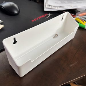 Tip-Out Plastic Sink Tray "Kangaroo" for Kitchen Sink Base Cabinets, Sink Organizer, White, Choose Length, Extrusion 3D, 2"Deep, 3"H