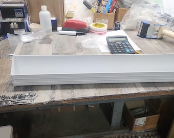 Plastic White Tip Out Sink Tray  "Kangaroo1" 3D Printed Plastic, 4"x2.5", Choose Length, Custom size welcome