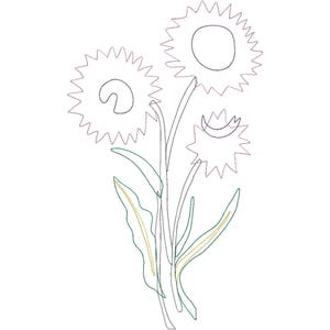 Raw Edge Applique - Helichrysum flower