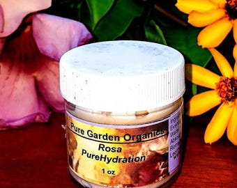 Organic Rose Face Cream - Pure Hydration for Dry, Mature Skin