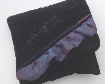 Black Velvet Clutch Bag