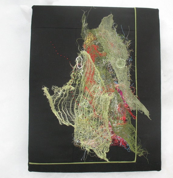 Hand-dyed Cheesecloth Fiber Art / Mounted and Ready to Hang - Etsy UK