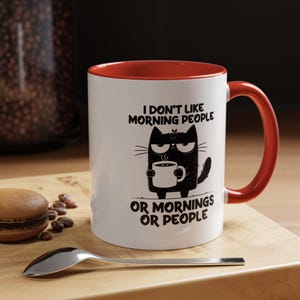 Caneca de café Grumpy Cat: Eu não gosto de pessoas matutinas (11 oz)