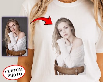 Aangepast halftoonportretshirt: gepersonaliseerd fotocadeau