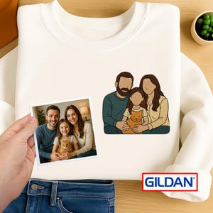 Embroidered t shirt, Custom embroidered photo shirt, Custom Embroidered Family Shirt, custom gift, Custom tee, Gift for Him, Gift for Her