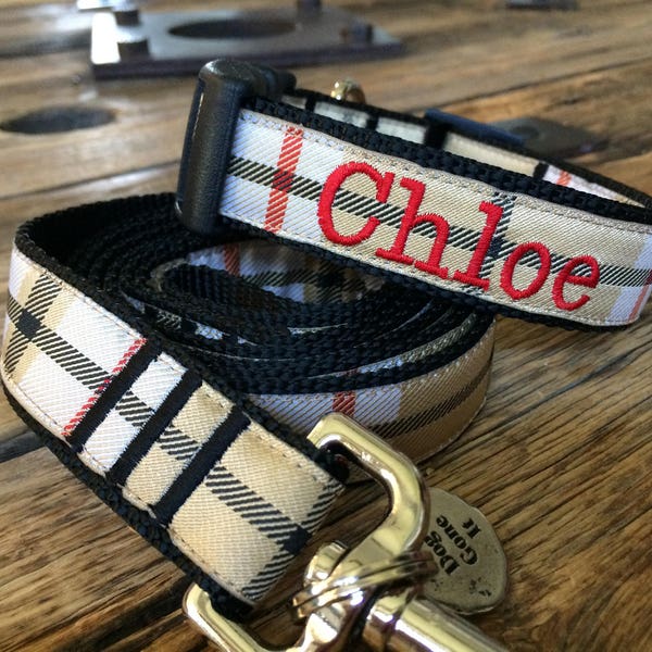 Burberry Dog Harness Etsy