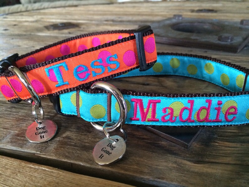 1 Width Personalized dog collar Custom dog collar Etsy